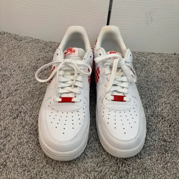 Nike Air Force 1 '07 Essential Low Mystic Red Gingham - Picture 3 of 6